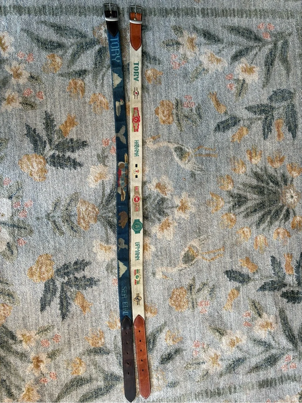 Tory Leather belt in size 36 canvas leather lot of 2